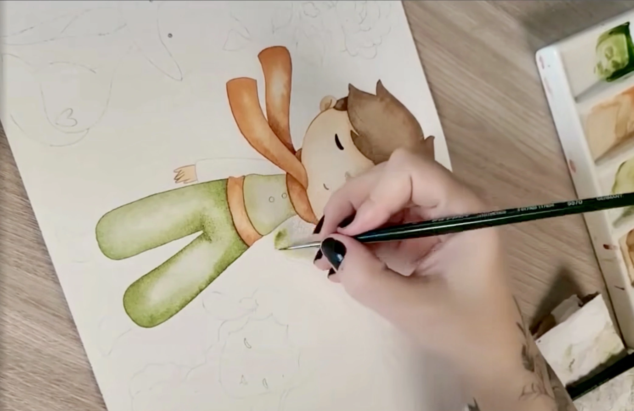 watercolor processus